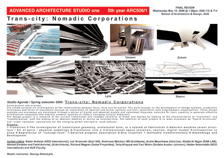 poster of studio work May 03 2006